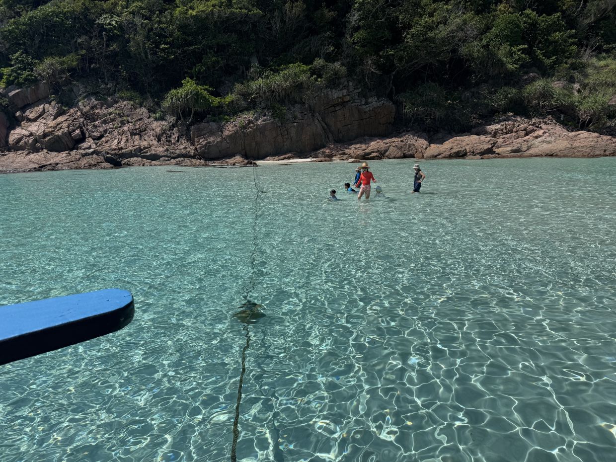 The water at Redang island is crystal clear.