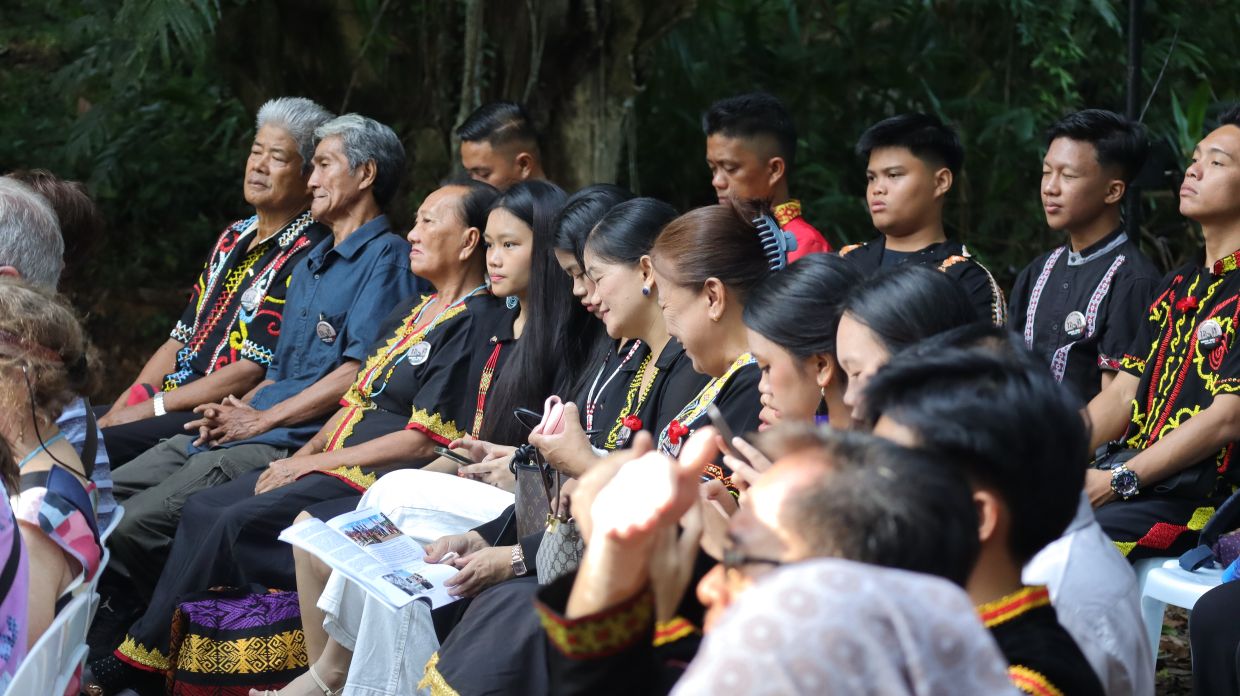 Members of Sergeant Major Korom Anduat’s Murut family from Pagalungan, Nabawan, at the memorial service.
