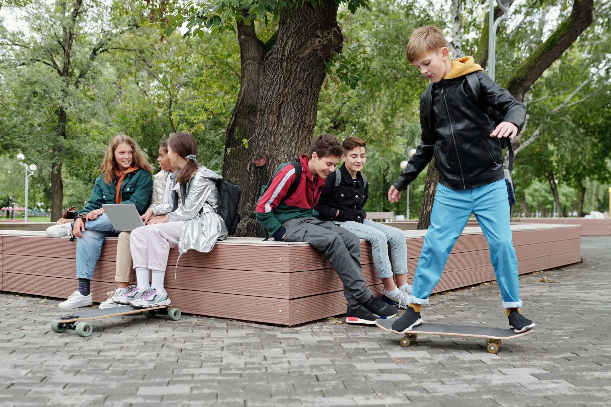 The research points to the need for more appealing activities and spaces for teens to spend their free time in. Photo: Pexels