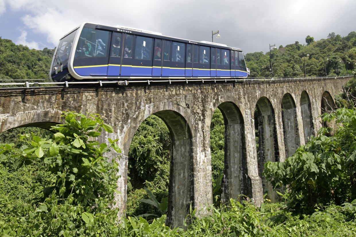 Die Standseilbahn Penang Hill wird vom 4. bis 10. Januar wegen planmäßiger ...