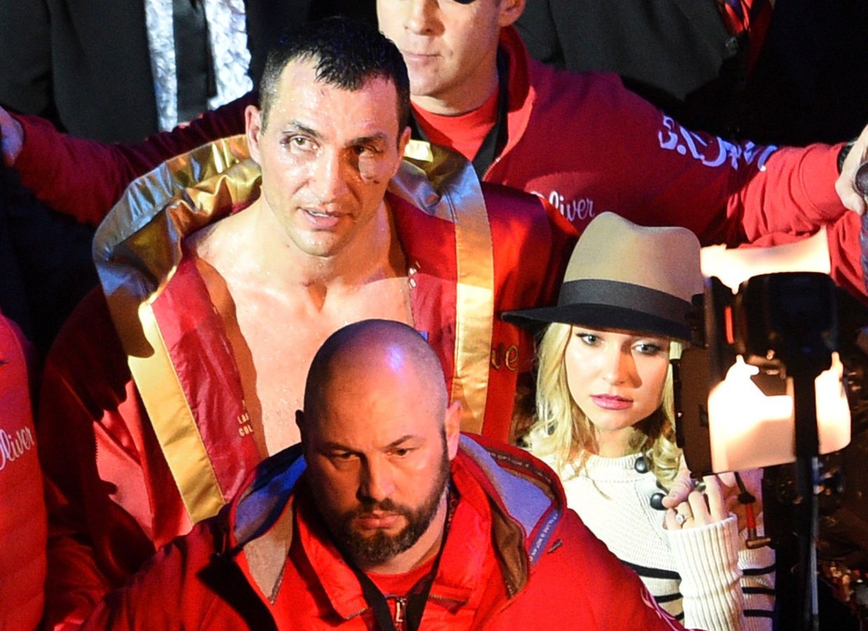 Wladimir Klitschko with Hayden Panettiere in 2015. Photo: AP