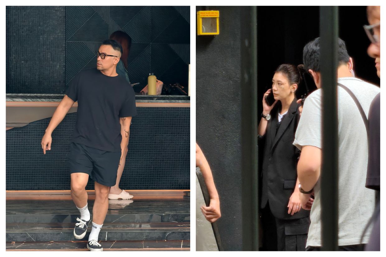 Taiwanese actors Joseph Chang (left) and Alyssa Chia were spotted filming around Kuala Lumpur on Aug 3.