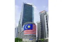Mercu UEM draped in patriotism with giant Jalur Gemilang display