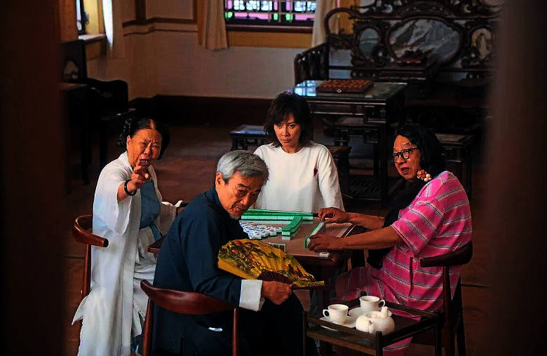 Carina Lau (centre) plays an Emei martial arts grandmaster and mentor to the women’s football team.Photo: Handout