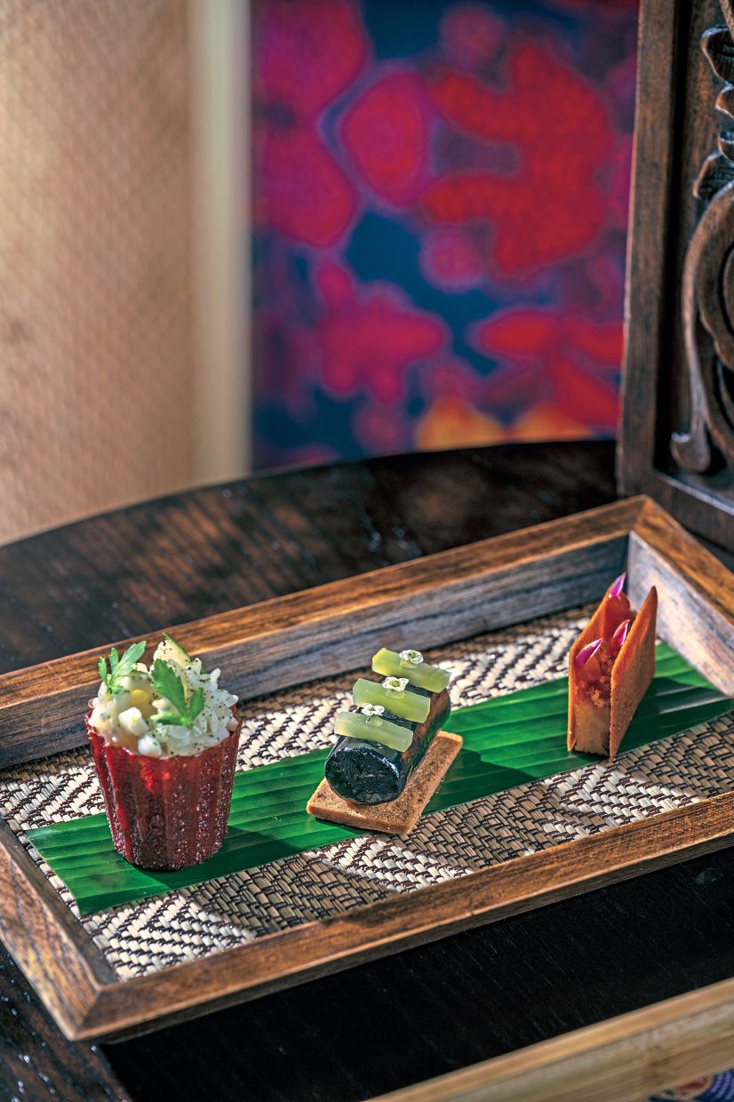The meal starts off with a trio of snacks in ode to the northern part of Malaysia.