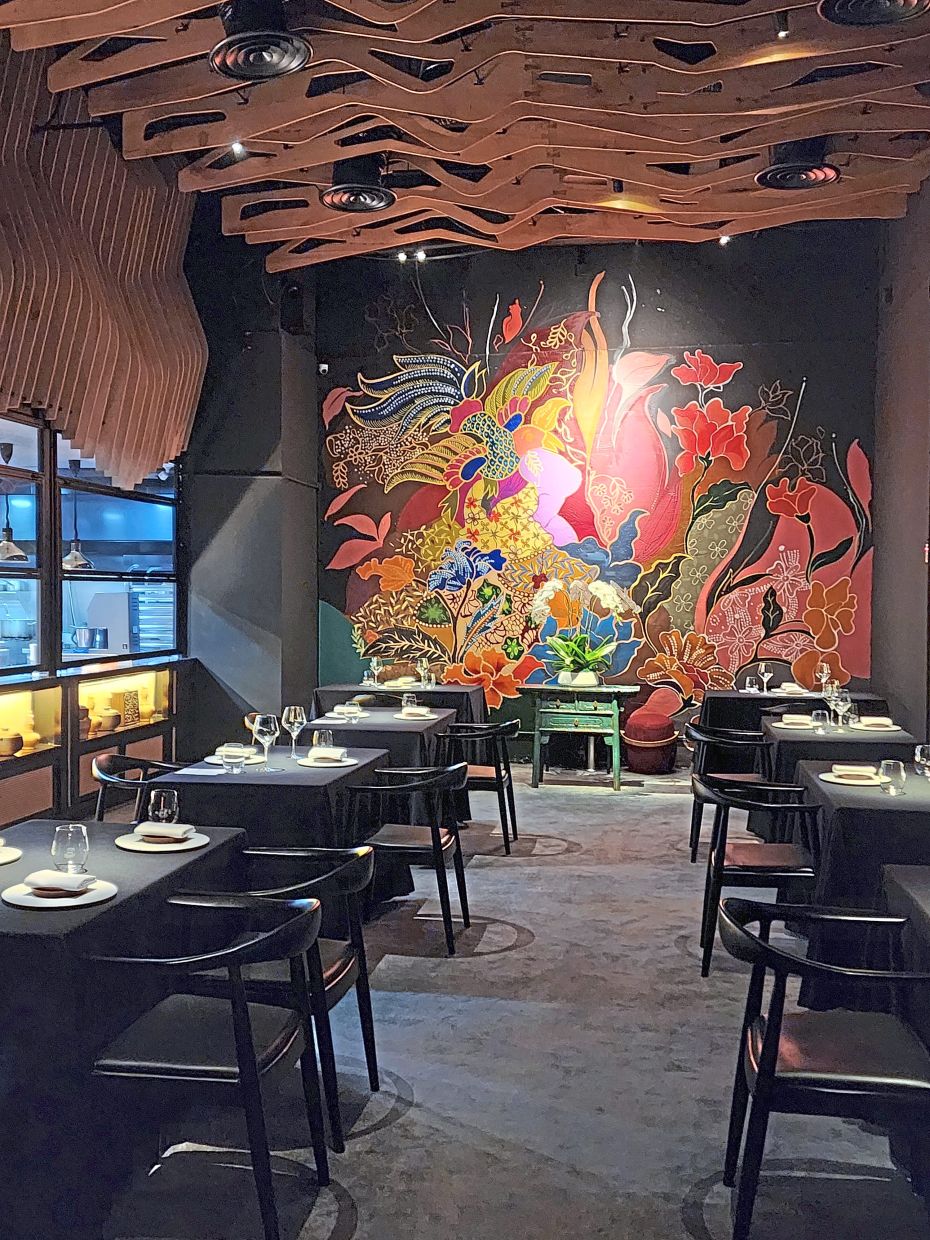 The restaurant has a stylish, sophisticated interior that mirrors the progressive Malaysian narrative. — ABIRAMI DURAI/The Star