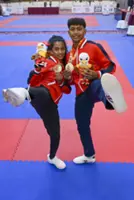 Leidaneswaran and Vaissnavi defy doctors to strike Sukma karate golds
