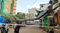 10 injured after hydraulic crane collapses in Mumbai