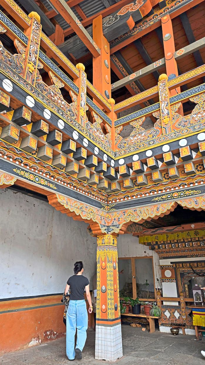 Inside the Punakha Dzong, which was constructed in 1637.