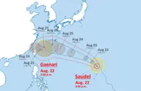 Typhoon Gaenari forms near Japan’s Miyako Island; Saudel could hit Okinawa on Wednesday