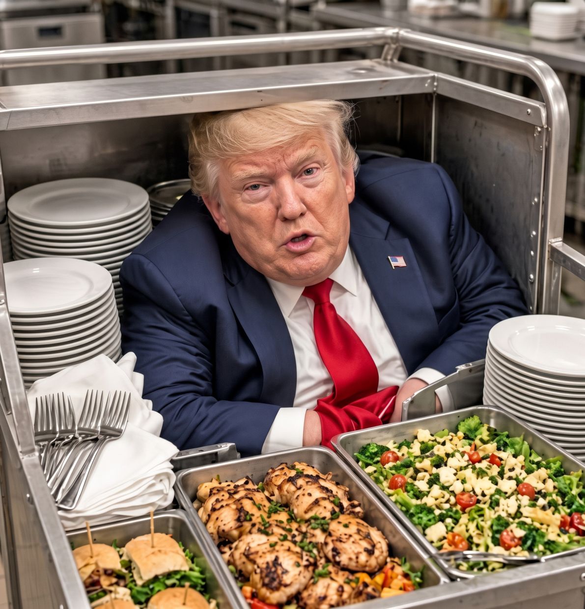 Few options: Pending midterm elections, all the food cart jokes ricocheting around the world convey the sad reality, says the writer.