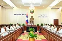 Major Lao govt meeting focuses on flood relief, fuel and commodity prices