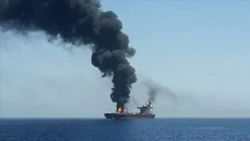 'Unknown projectile' hits vessel and causes fire near Saudi port city of Yanbu in Red Sea as MIddle East crisis reages on