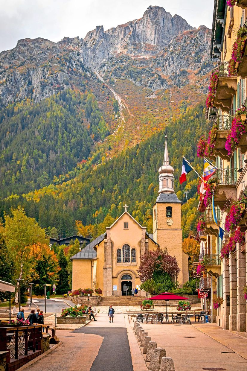 The town of Chamonix in the fall is not just pretty, it's also peaceful, which makes it a good time to visit. — Unsplash