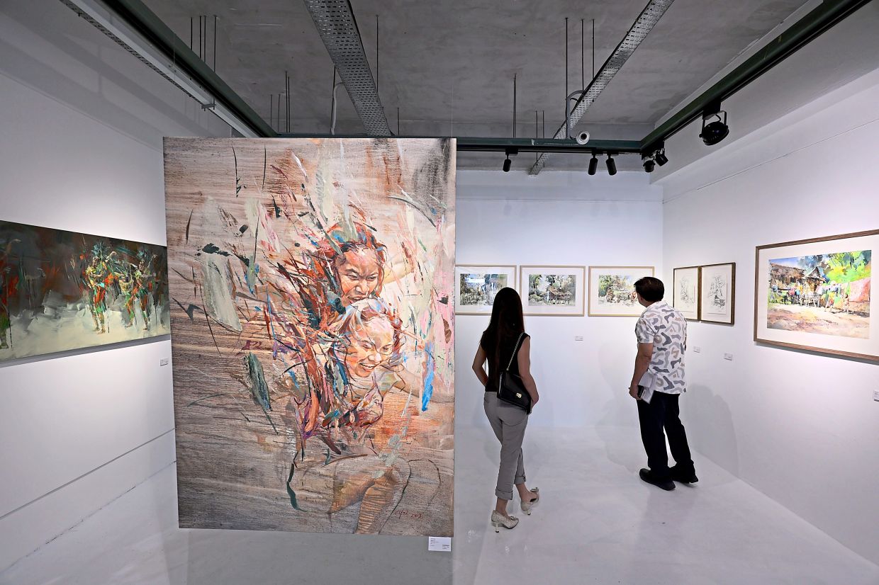 A gallery view of Chua's exhibition 'Forestborn' at AweGallery in Petaling Jaya. Photo: The Star/Kamarul Ariffin