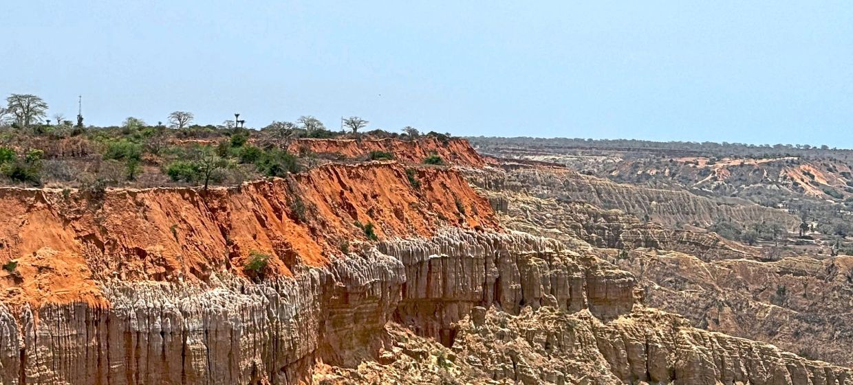 The spectacular cliffs of Miradouro da Lua with craters make this one of Angola’s most impressive sights. — EVA KRAFCZVK/dpa