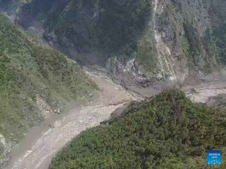 This photo, taken on Aug 26, 2026, shows a view of the mudslide-hit area in Gyirong county, Southwest China's Xizang autonomous region. - Photo: Xinhua