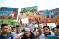 Rohingya refugees protest dire conditions in camps