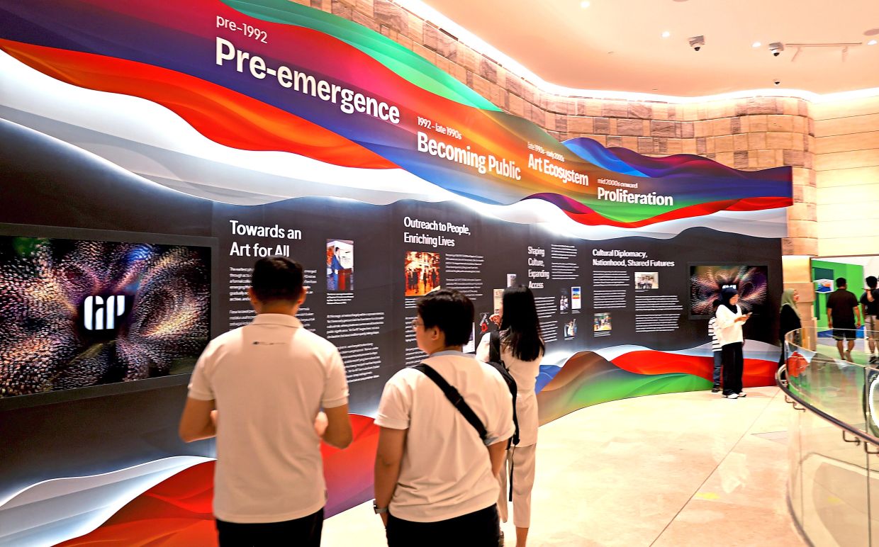 Visitors can trace Galeri PETRONAS’ history, which began in August 1992 at Kompleks Dayabumi in KL. Photo: The Star/Chan Tak Kong