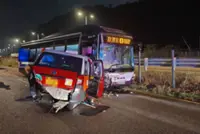 Taxi driver killed, 11 others injured as vehicle hits Discovery Bay bus and truck