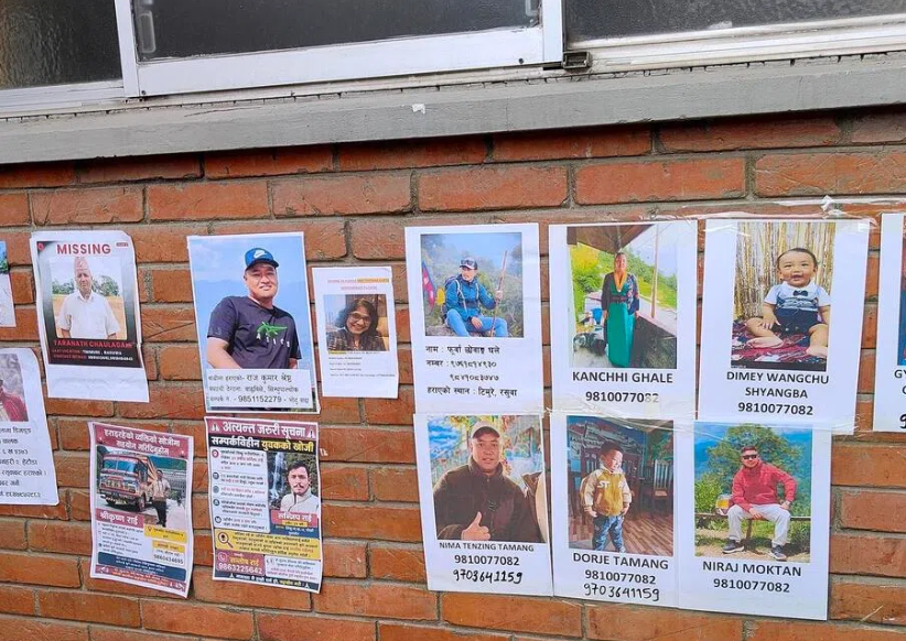 A wall with posters of those missing at Kathmandu's Tribhuvan University Teaching Hospital on Aug 28. ST PHOTO: DEBARSHI DASGUPTA