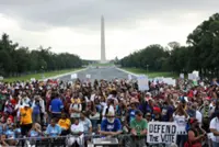 Thousands march in Washington as leaders warn of voting and civil rights rollbacks