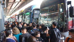 People flock to bus stations as Vietnam's National Day holiday gets under way