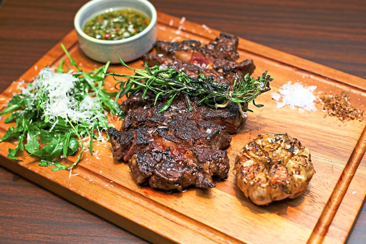 The Uruguay grass-fed Black Angus highlights a show-stopping crust that yields to tender, succulent flesh within.