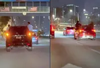 Seven Yemeni men held over dangerous car stunt