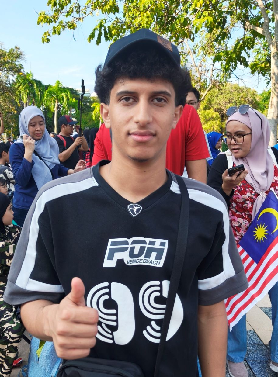 Anas Mohammed from Yemen at the national day parade.
