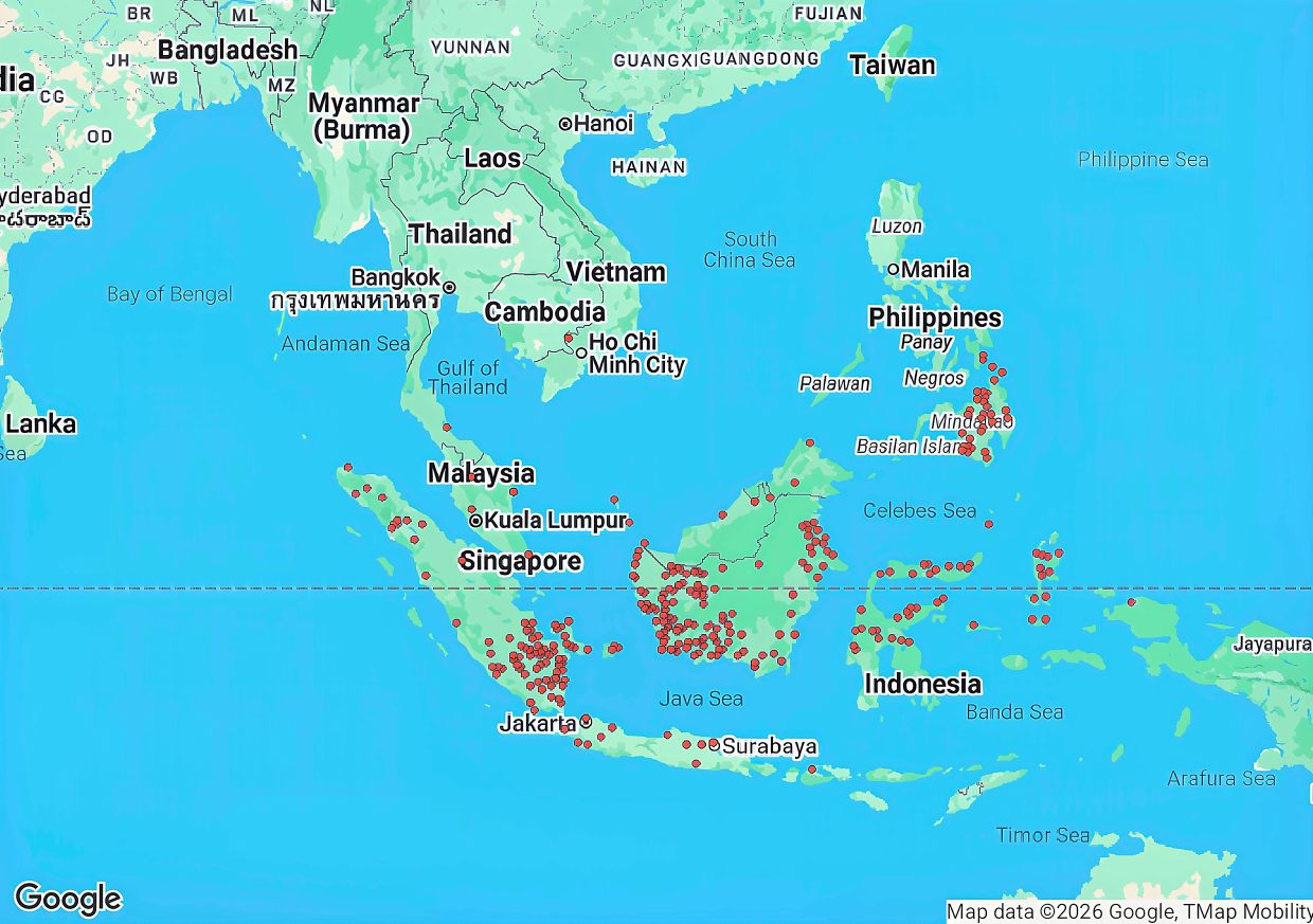 High-risk zones: Hotspots for fires across the South-East Asian region. — Photo taken from Asean Specialised Meteorological Centre