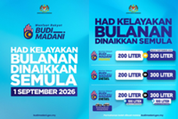 Budi Madani monthly fuel eligibility raised back to 300 litres from today