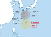 Typhoon Krovanh forms in Pacific Ocean south of Japan, moving towards Okinawa Prefecture’s main island