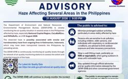 Indonesia fire-linked haze affects Metro Manila air quality