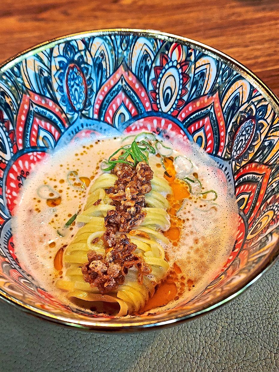 Sundarkala or hand-rolled wheat noodles are paired with lamb gyuma and timru broth in what proves to be a mind-blowing dish of epic proportions.
