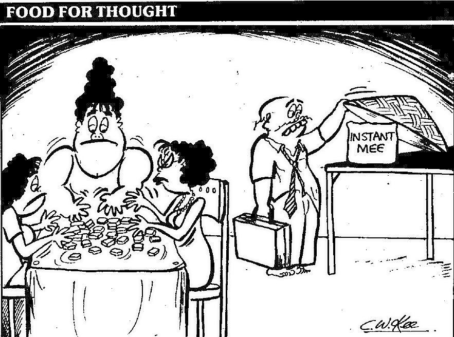 Kee’s comic, Food For Thought, published in StarMetro in 1984.