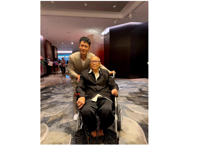 Hong Kong actor Ngo Ka Nin (left) with late actor Lau Siu Ming in a post on social media published on Oct 9, 2025. Photo: Ngo Ka Nin/Instagram