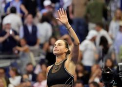 Tennis-Sabalenka pushes back on party talk after dominant second-round win