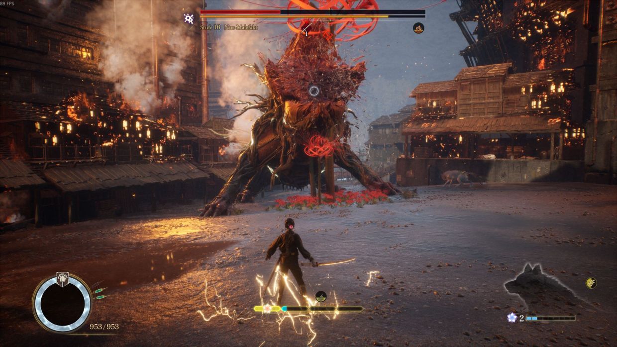 A massive beast attacks the colony – now it’s up to the two protagonists to take down the intruder.