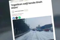 QuickCheck: Did it snow on the Kesas Highway in Shah Alam?