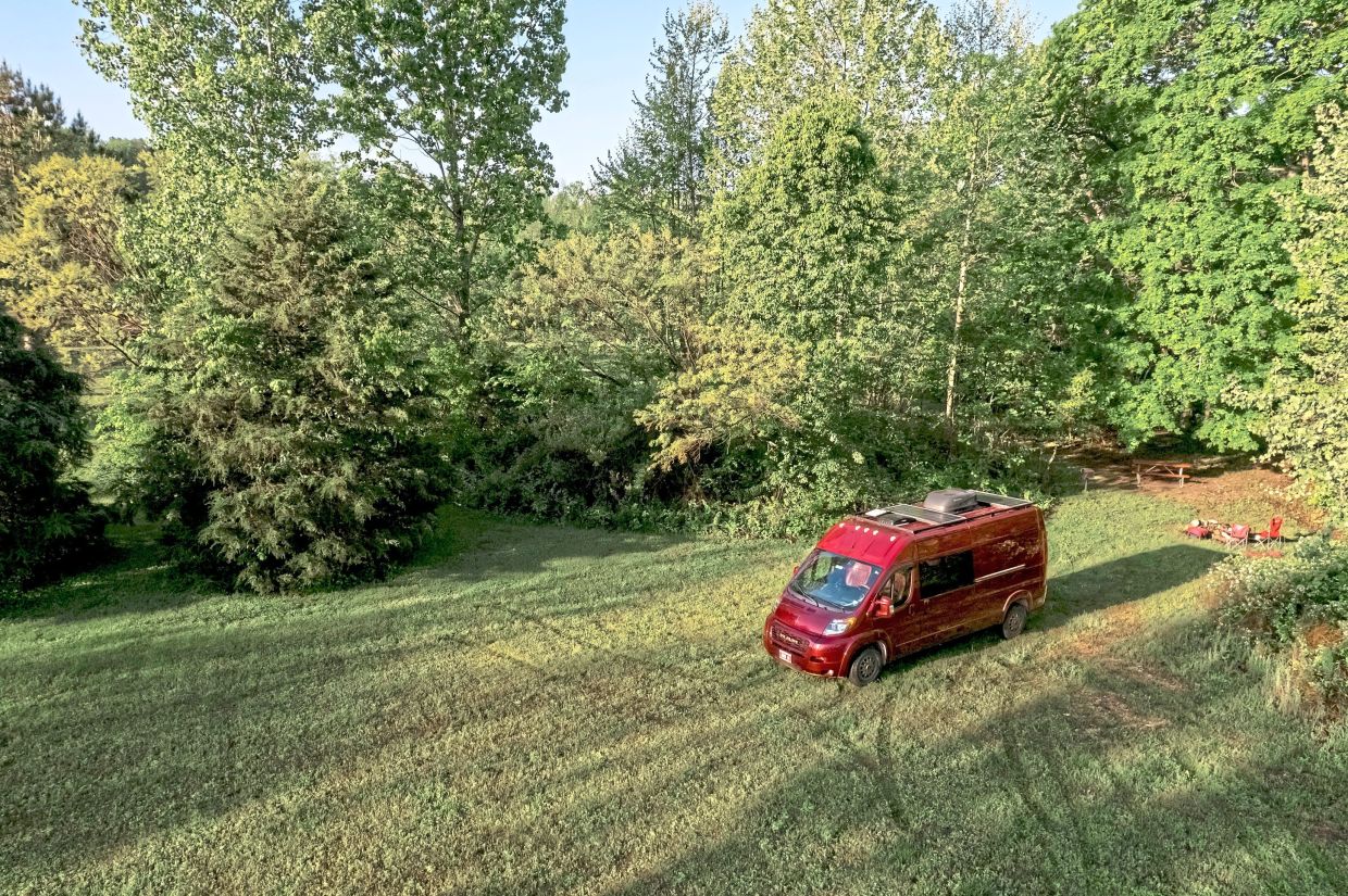 Brown's dream van was originally an empty cargo van which she refurbished herself. — WHITNEY CURTIS/The New York Times