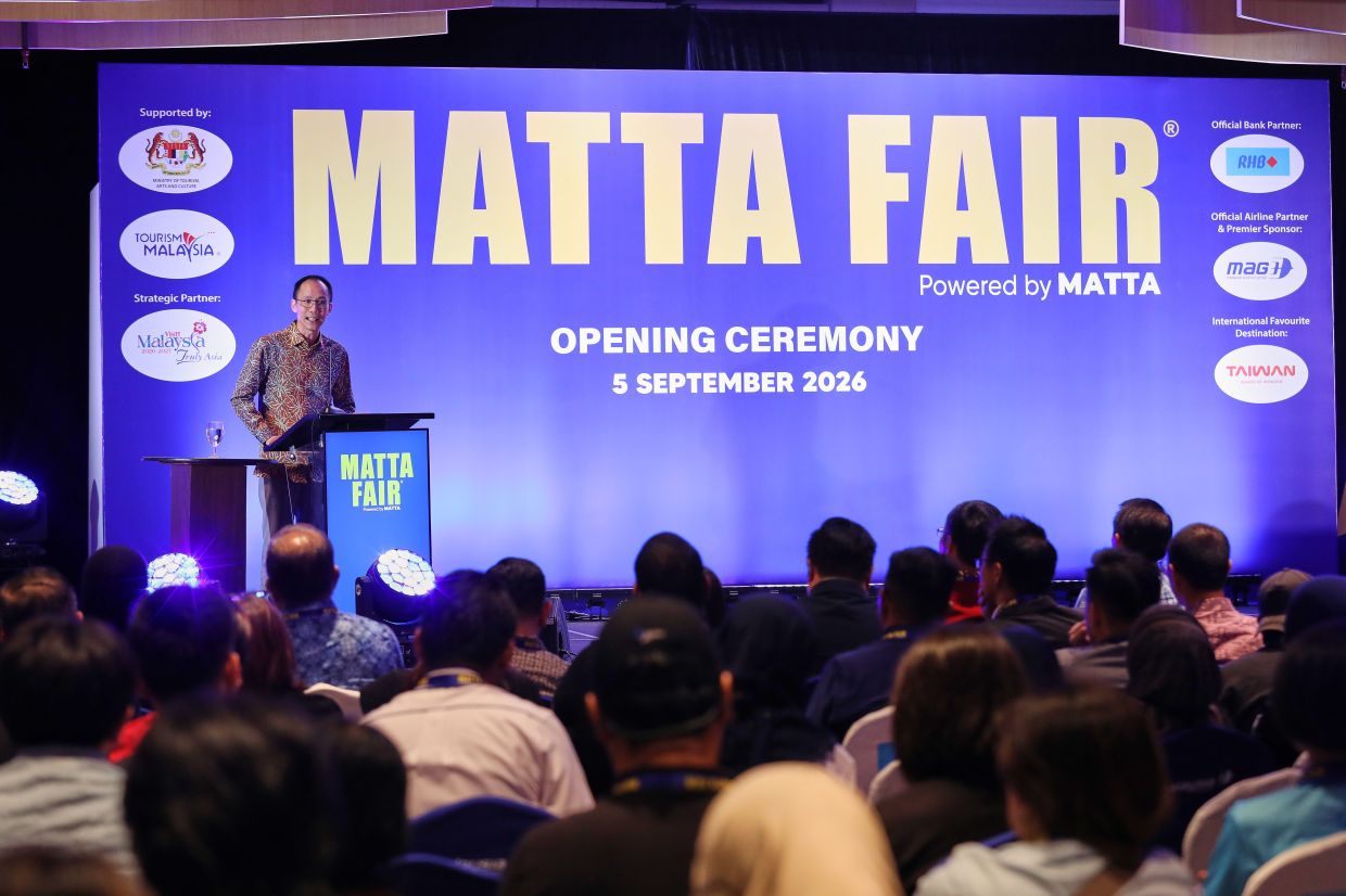 MATTA president Nigel Wong delivers his opening address at the launch of the 59th Malaysian Association of Tour and Travel Agents (MATTA) Fair at the Malaysia International Trade and Exhibition Centre (MITEC). — YAP CHEE HONG/The Star