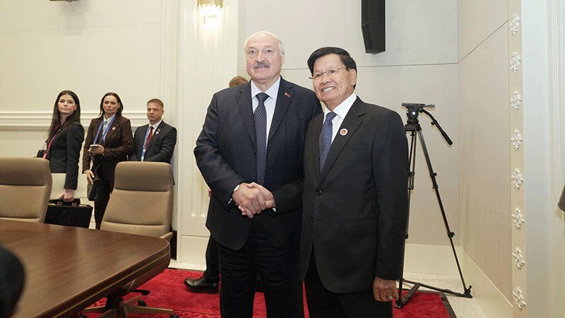 Lao, Belarusian presidents hold talks to deepen bilateral ties