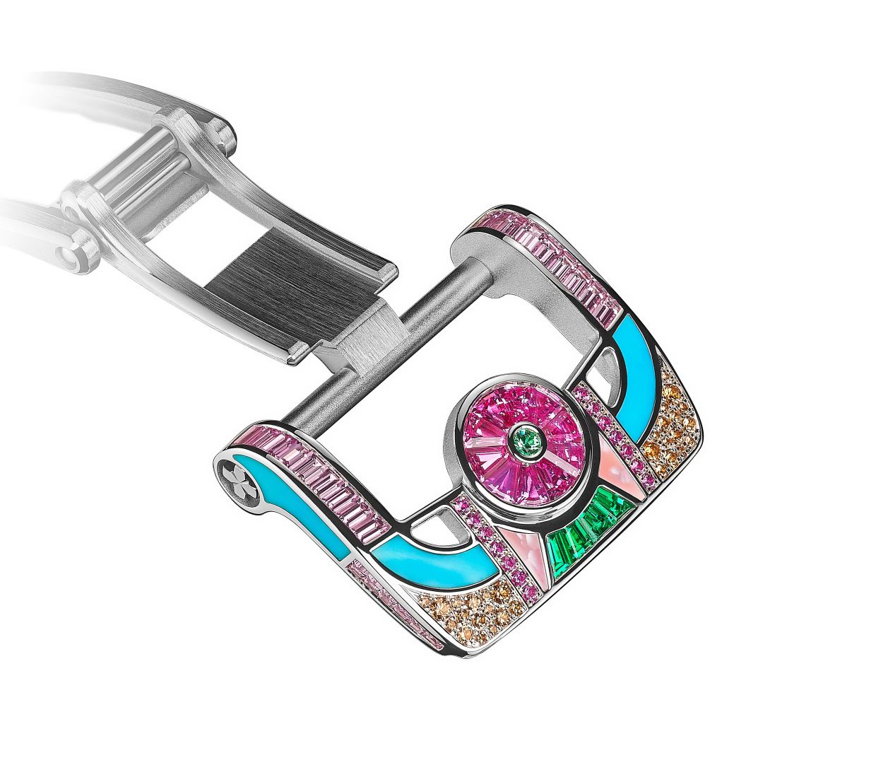 Even the buckle of the RM HJ-02 is lined with gems.