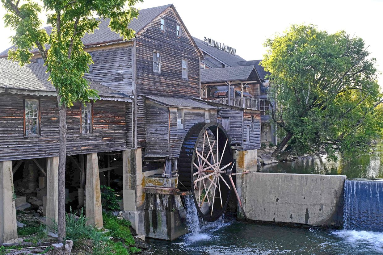 The old mill, which first started grinding cornmeal in 1830, is still powered by water today.