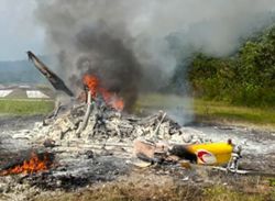 Helicopter carrying five crashes in northern Sarawak