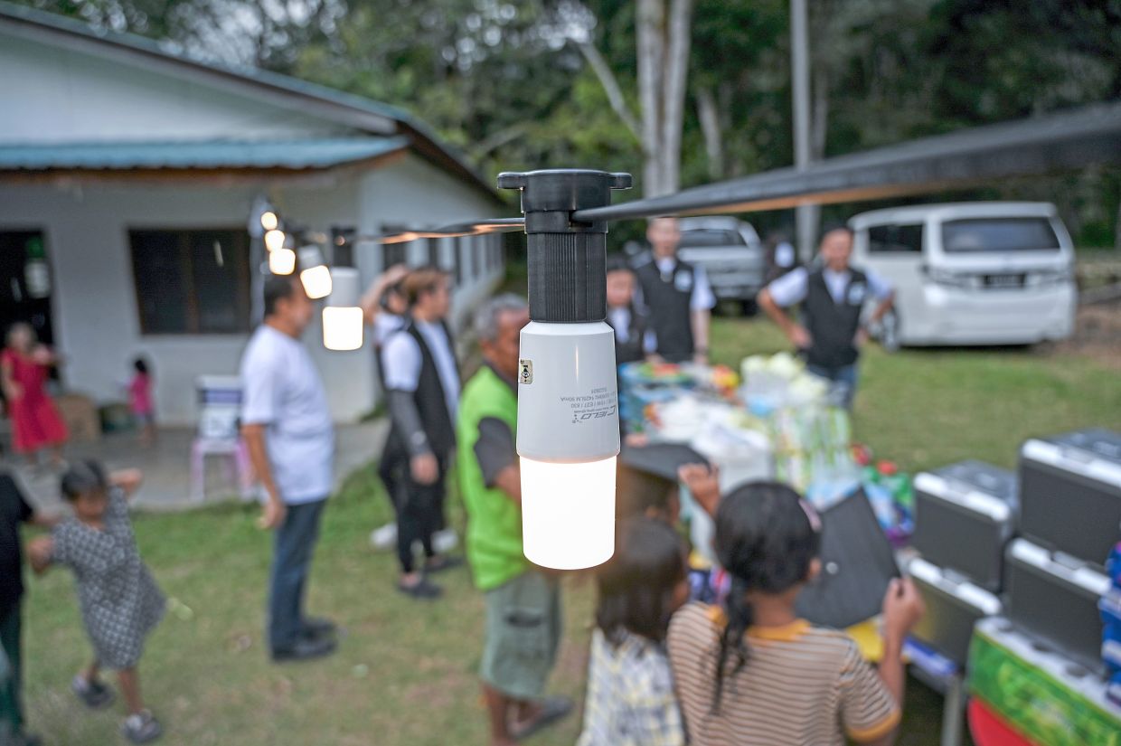 BESS provides light for the villagers in Kampung Sat, Sungkai.
