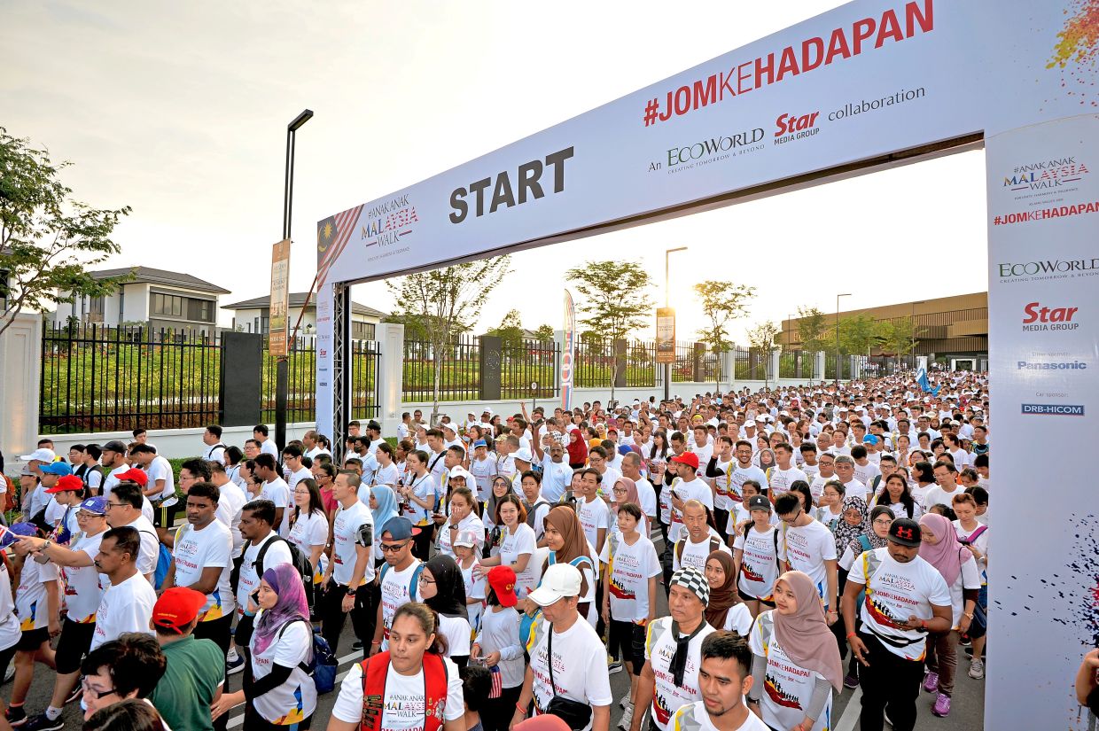 2018: Some 10,000 participants turned up for the AnakAnak Malaysia Walk 2018, with some gathering as early as 5.30am, at Eco Ardence.