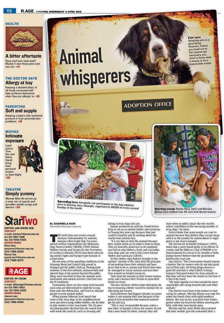 A story dated April 14, 2010, featuring Mirrsha and Resha, eight years after their first article in ‘The Star’.