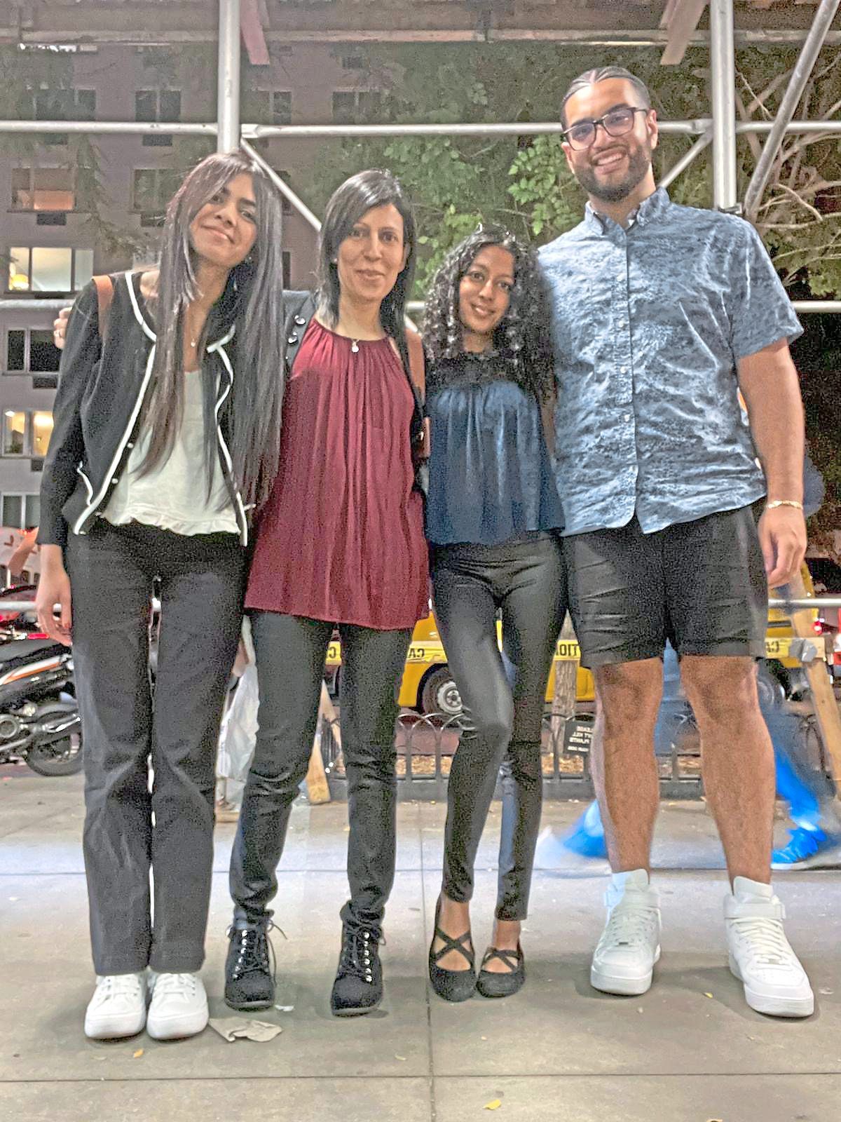 (From left) Dr Resha, her mother M. Shamini, Mirrsha and her husband Andy Queliz. Though the sisters now live in New York, they continue to share their homes with beloved cats and care for rescued animals whenever they can.